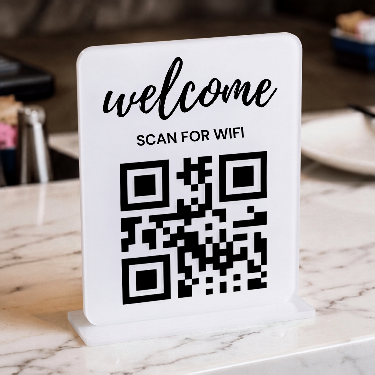WiFi QR Code Sign for Guests
