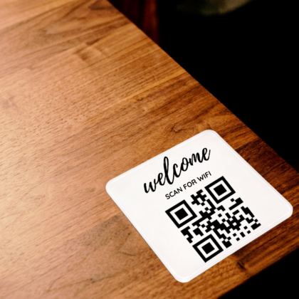 wifi password sign for guest table