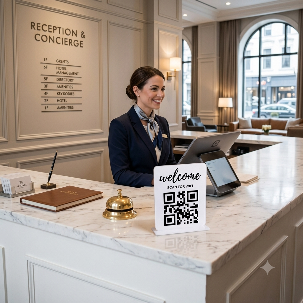 WiFi Password Sign for Hotel