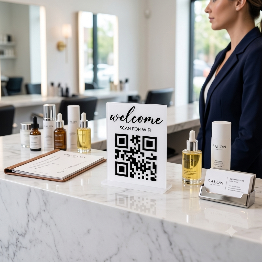 WiFi Password Sign for Beauty Salon