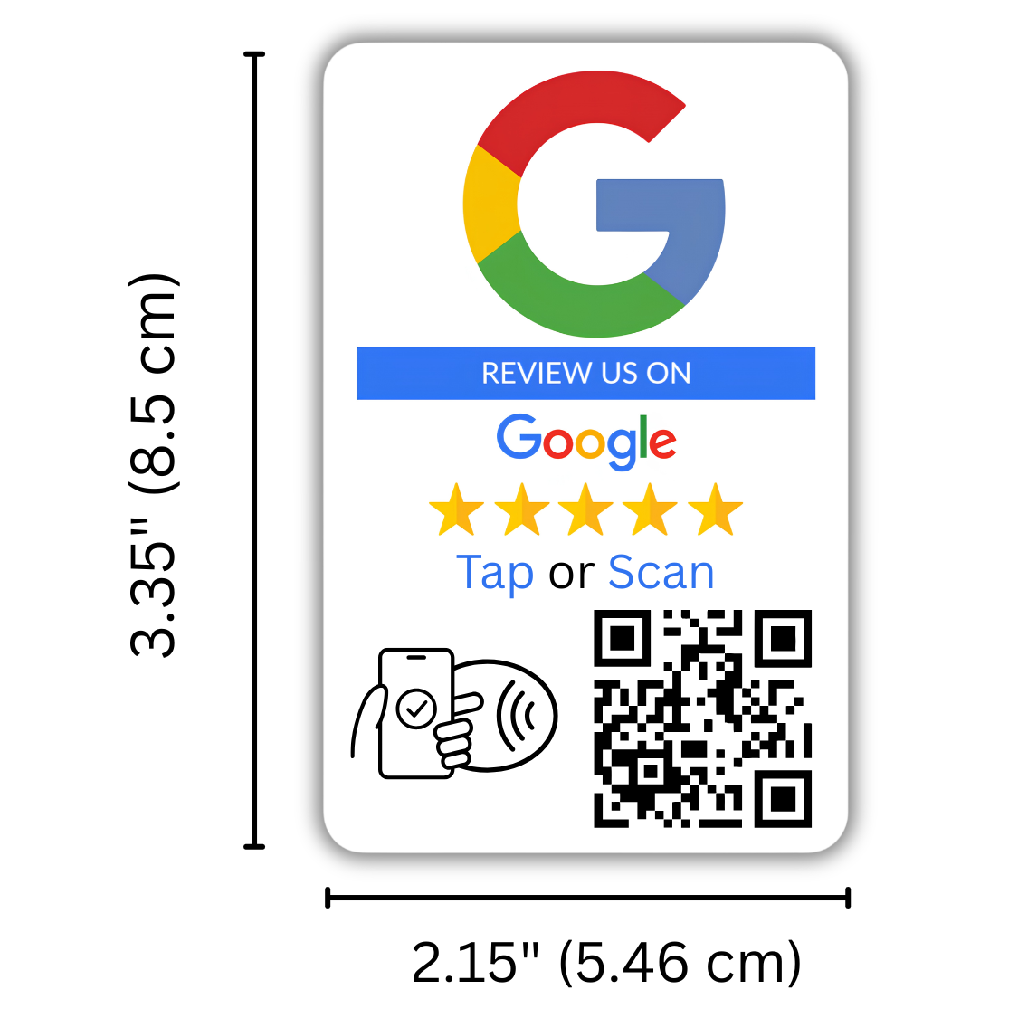 google review card size