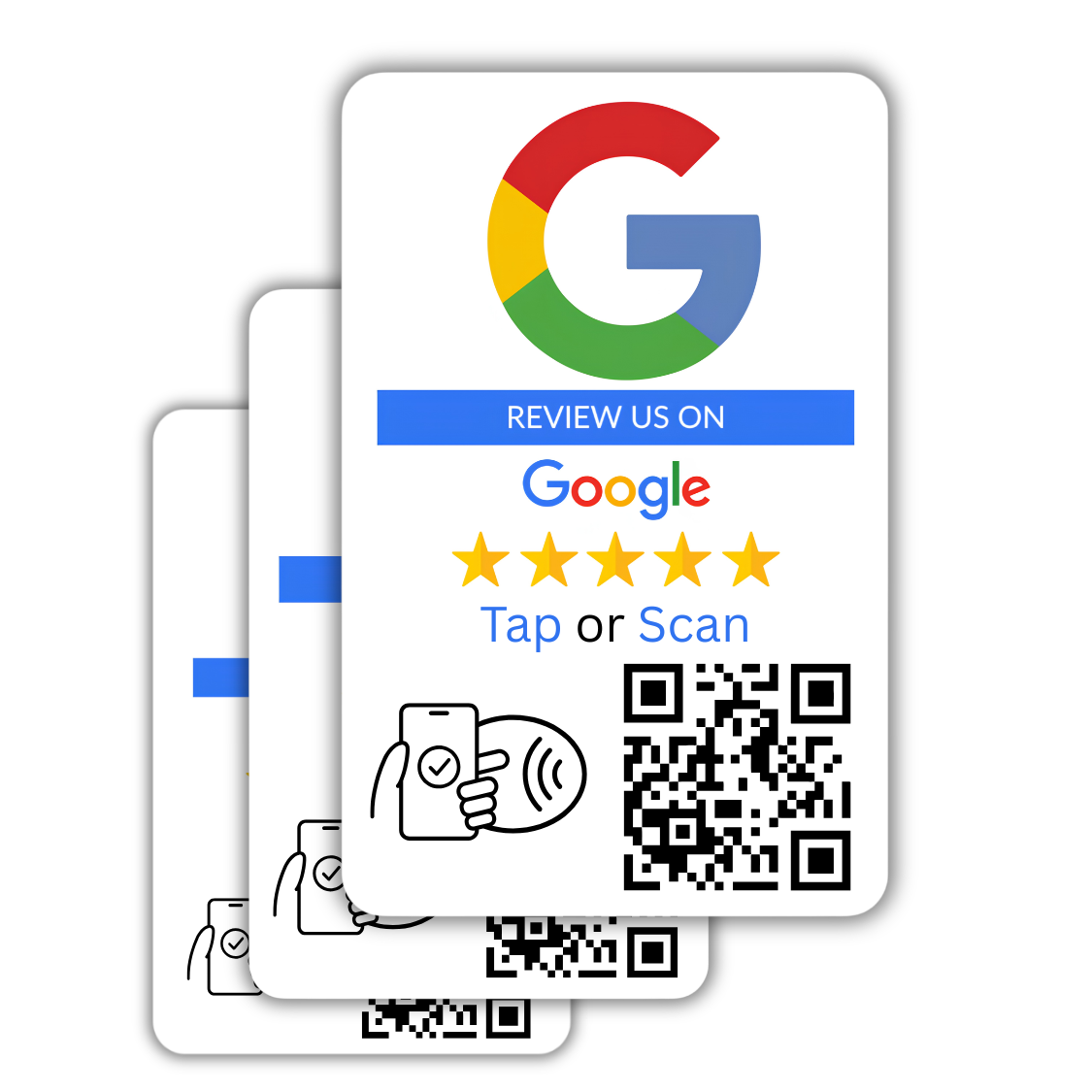 3 pack nfc google review cards