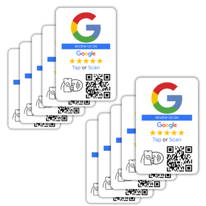 10 pack google review tap cards